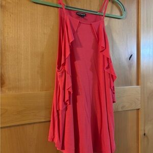 Express Vibrant Red Ruffle Top